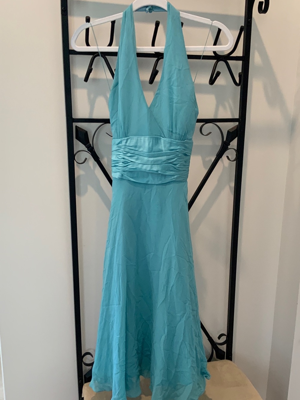 Maggy London Teal Halter Midi Dress